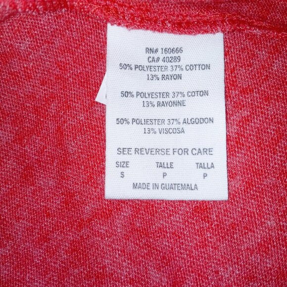 New England Patriots Small Red Long Sleeve Tee Shirt - Picture 7 of 8